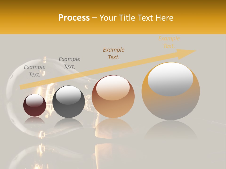 A Light Bulb With A Black Background PowerPoint Template