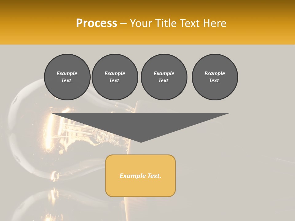 A Light Bulb With A Black Background PowerPoint Template