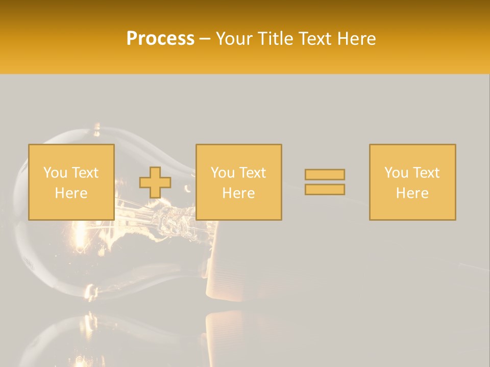 A Light Bulb With A Black Background PowerPoint Template