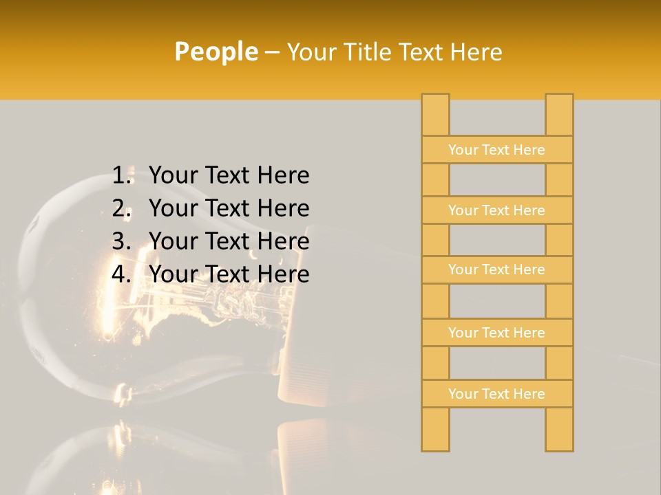 A Light Bulb With A Black Background PowerPoint Template