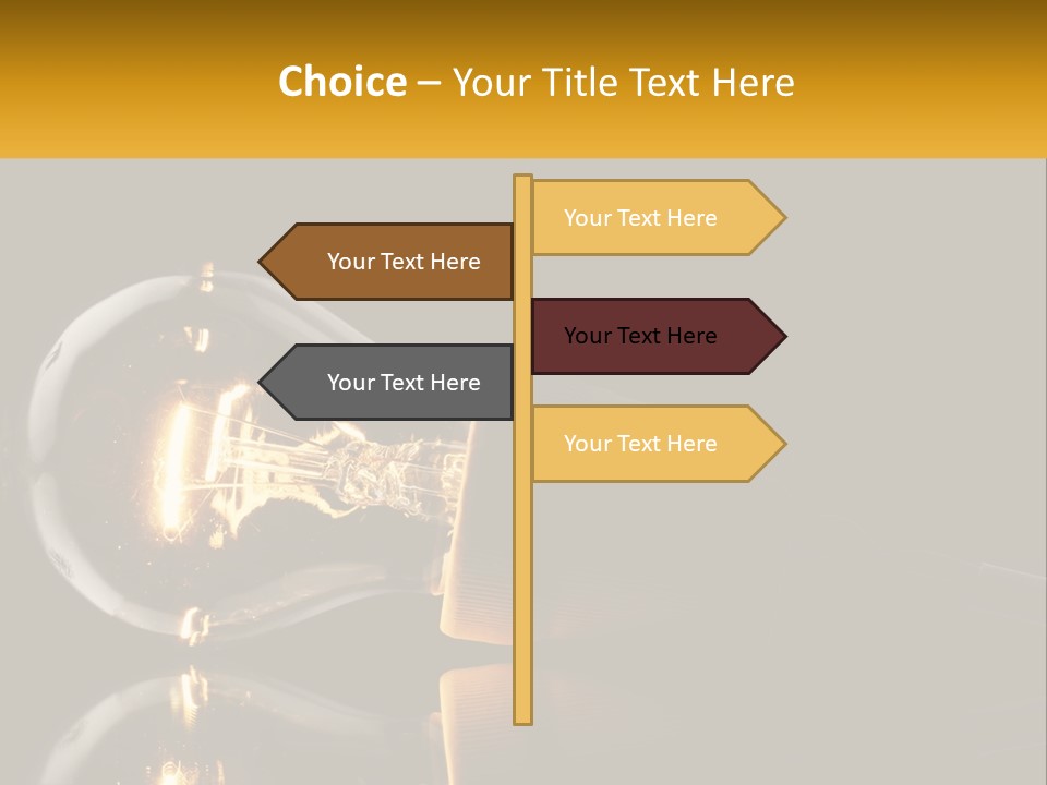 A Light Bulb With A Black Background PowerPoint Template