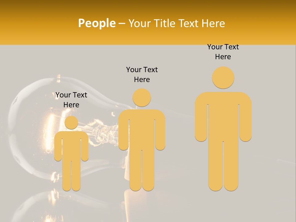 A Light Bulb With A Black Background PowerPoint Template