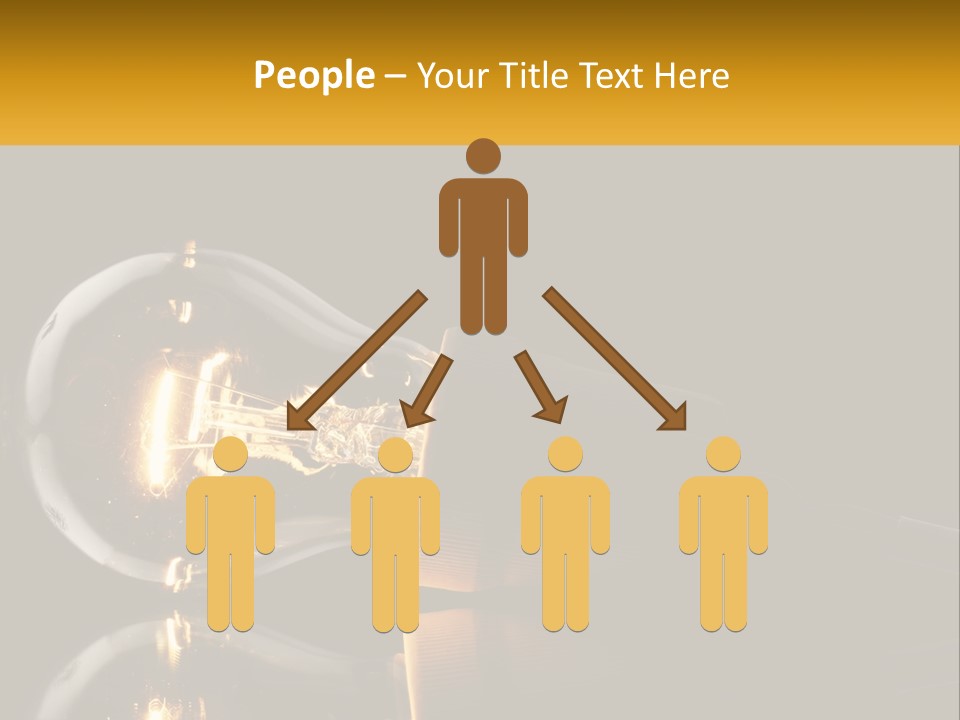 A Light Bulb With A Black Background PowerPoint Template