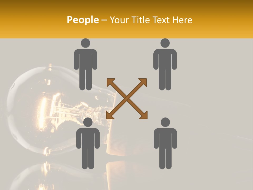 A Light Bulb With A Black Background PowerPoint Template