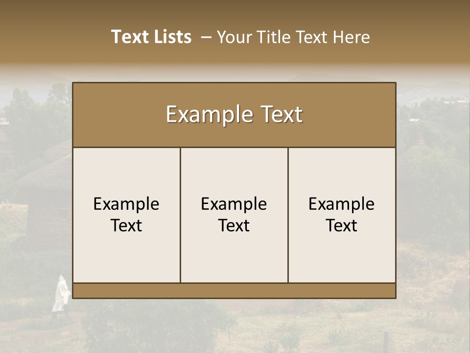 A Group Of Huts Sitting On Top Of A Lush Green Hillside PowerPoint Template