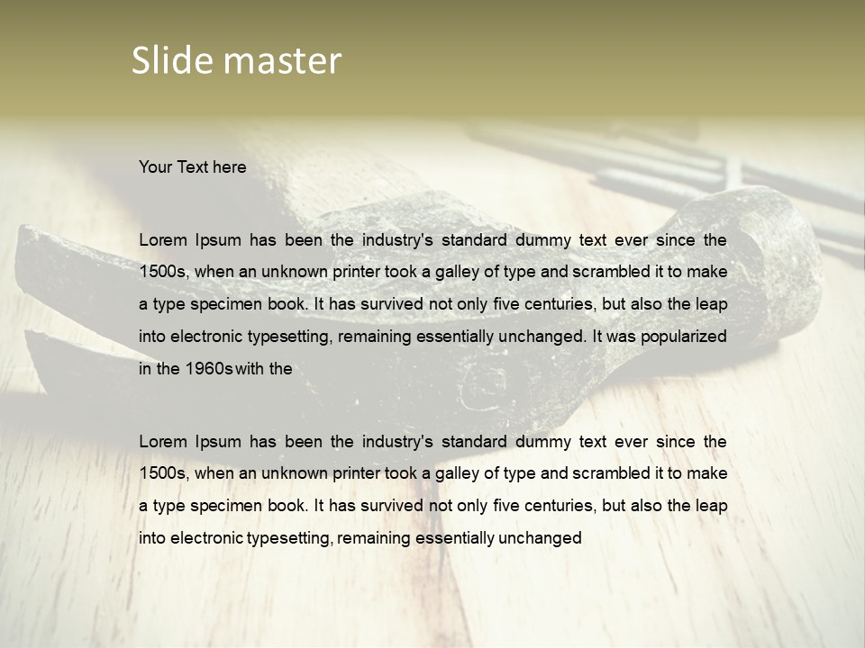Hammer And Nails PowerPoint Template