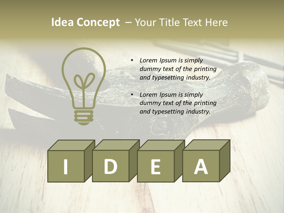 Hammer And Nails PowerPoint Template