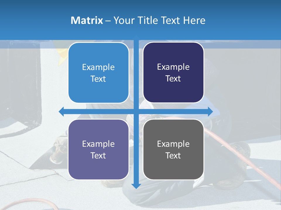 A Man Working On The Roof Of A Building PowerPoint Template