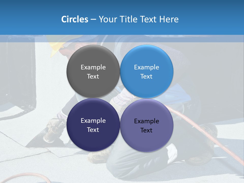 A Man Working On The Roof Of A Building PowerPoint Template