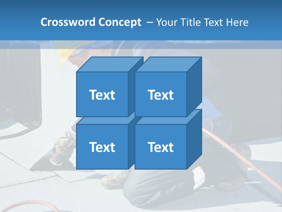 A Man Working On The Roof Of A Building PowerPoint Template