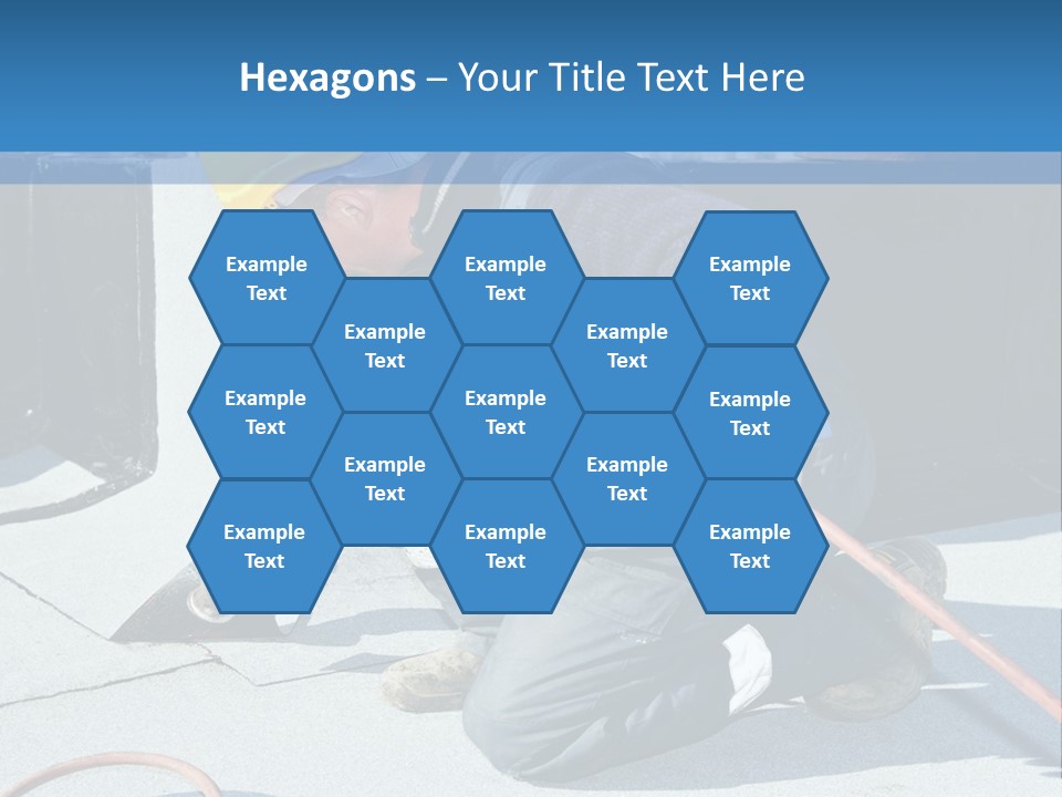 A Man Working On The Roof Of A Building PowerPoint Template