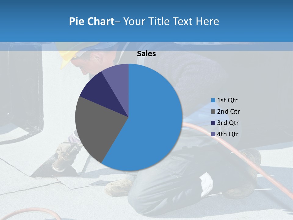 A Man Working On The Roof Of A Building PowerPoint Template