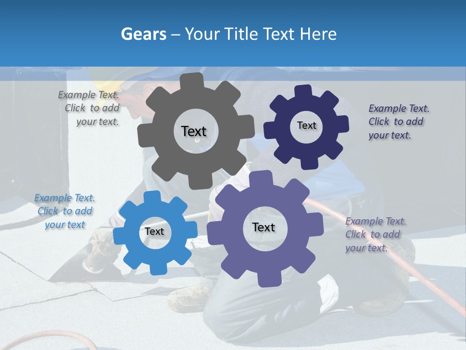 A Man Working On The Roof Of A Building PowerPoint Template
