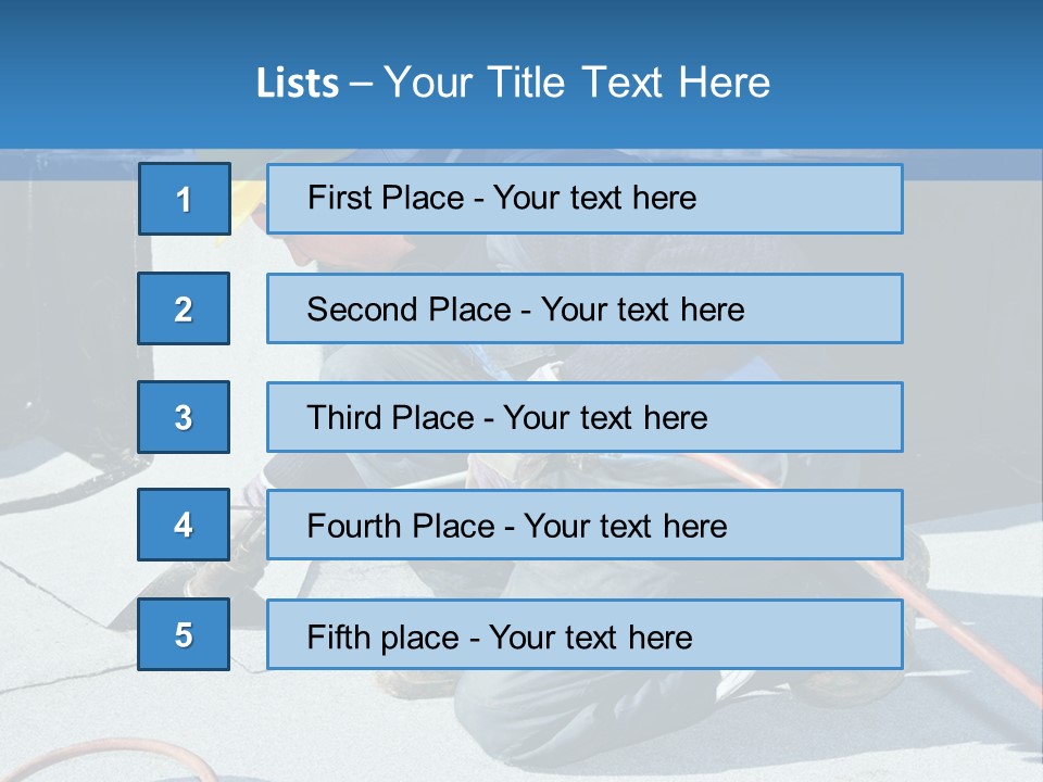A Man Working On The Roof Of A Building PowerPoint Template