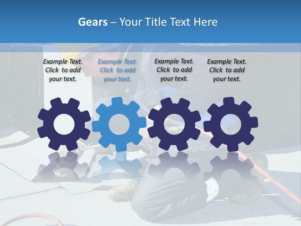 A Man Working On The Roof Of A Building PowerPoint Template