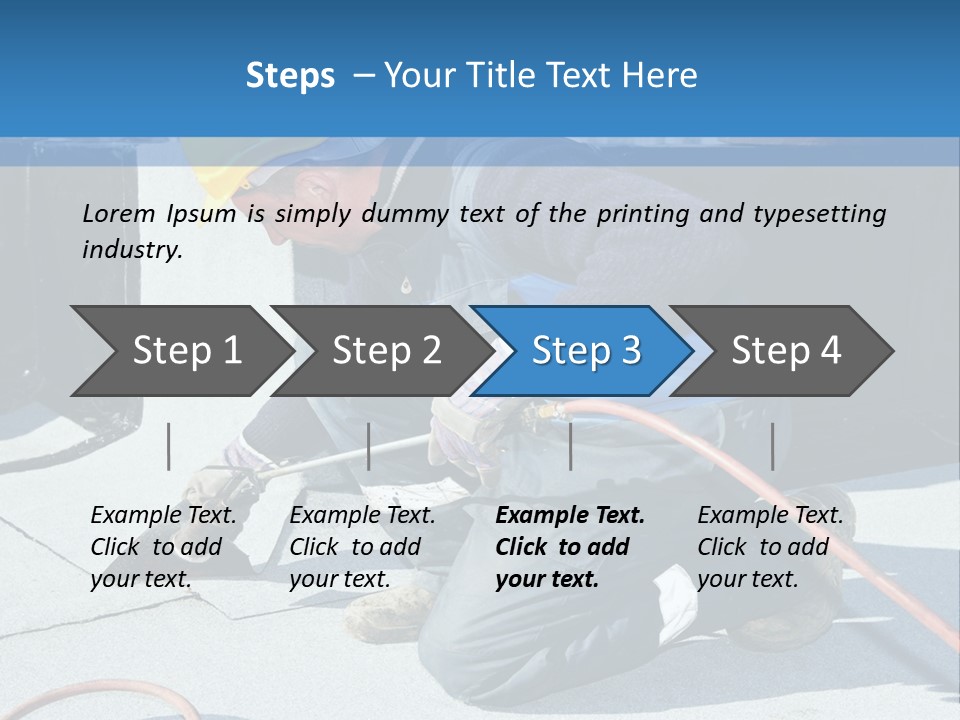 A Man Working On The Roof Of A Building PowerPoint Template