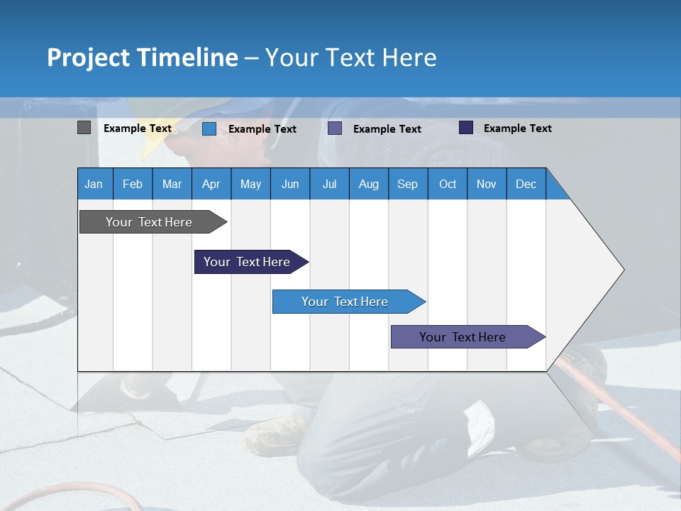 A Man Working On The Roof Of A Building PowerPoint Template