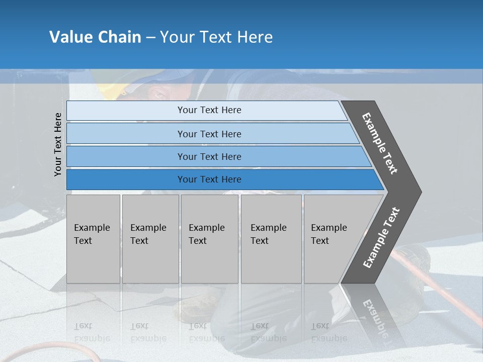 A Man Working On The Roof Of A Building PowerPoint Template