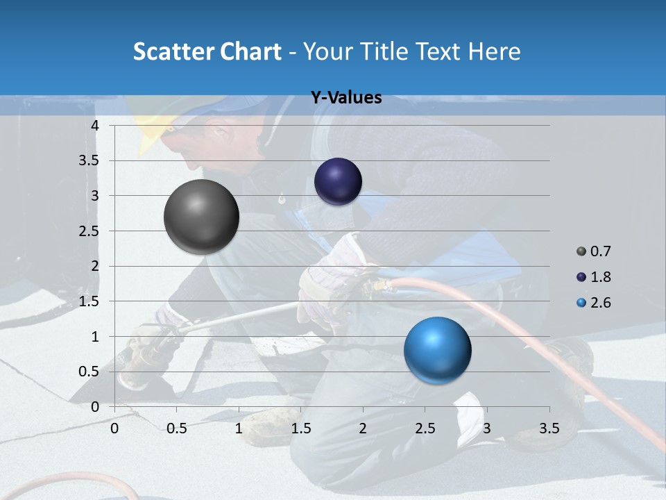 A Man Working On The Roof Of A Building PowerPoint Template
