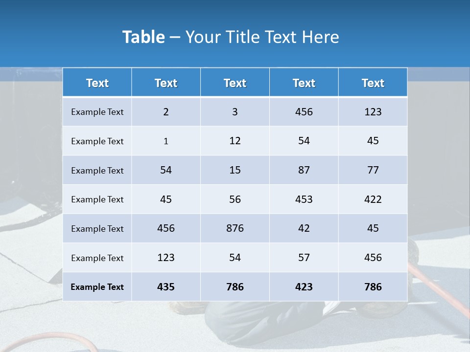 A Man Working On The Roof Of A Building PowerPoint Template