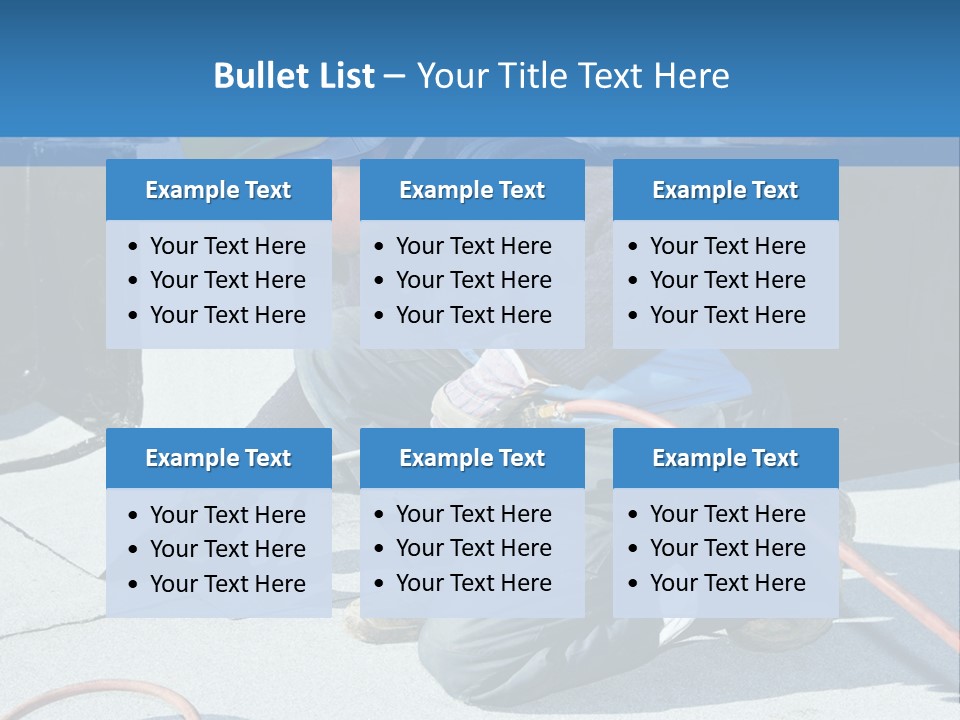 A Man Working On The Roof Of A Building PowerPoint Template