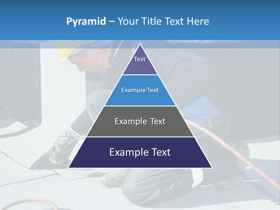 A Man Working On The Roof Of A Building PowerPoint Template
