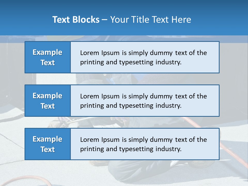 A Man Working On The Roof Of A Building PowerPoint Template