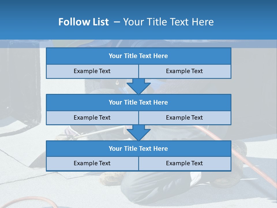 A Man Working On The Roof Of A Building PowerPoint Template
