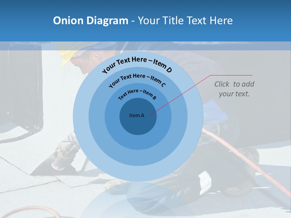 A Man Working On The Roof Of A Building PowerPoint Template