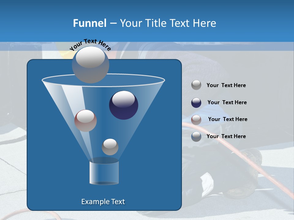 A Man Working On The Roof Of A Building PowerPoint Template