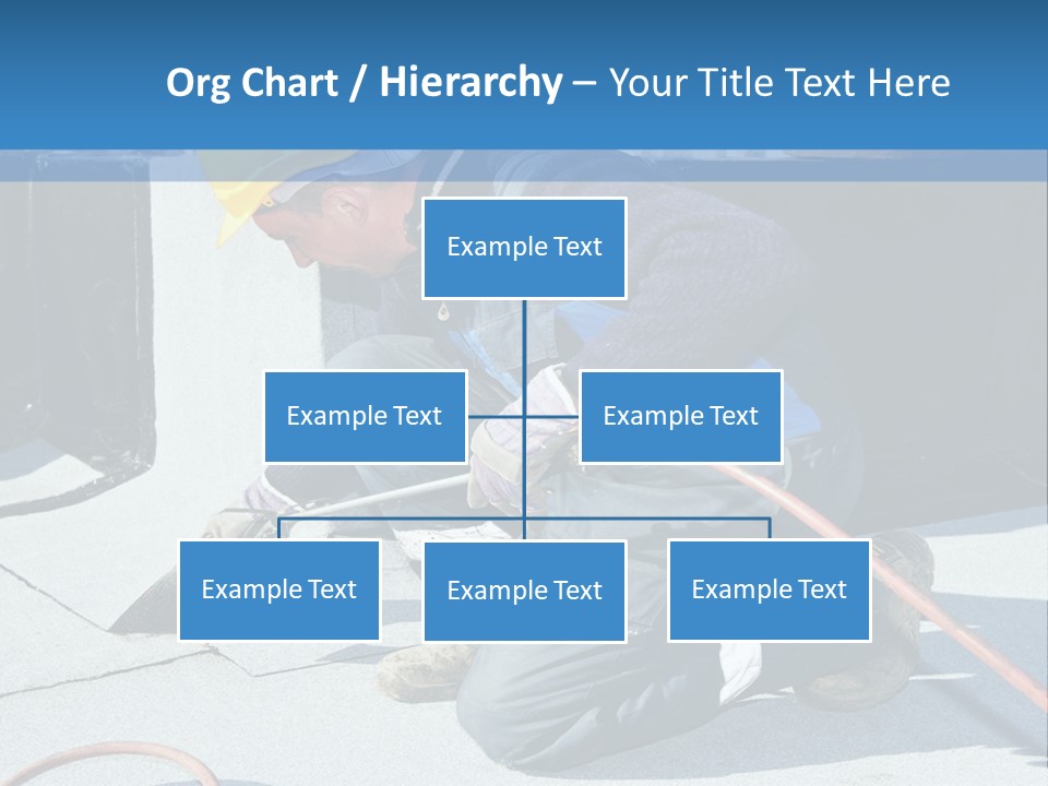A Man Working On The Roof Of A Building PowerPoint Template