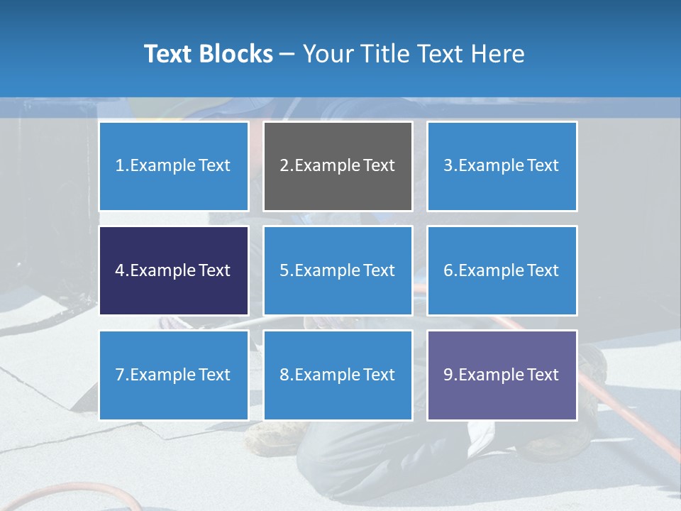 A Man Working On The Roof Of A Building PowerPoint Template