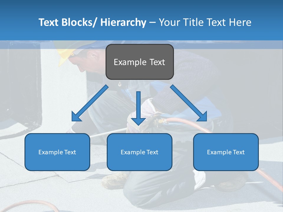A Man Working On The Roof Of A Building PowerPoint Template