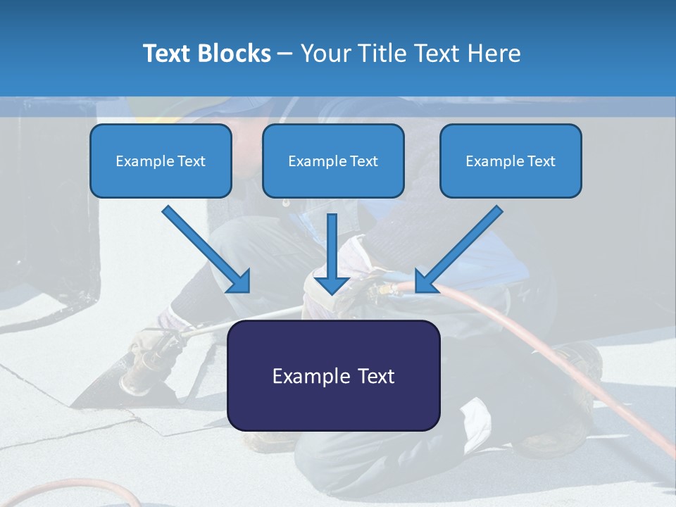 A Man Working On The Roof Of A Building PowerPoint Template