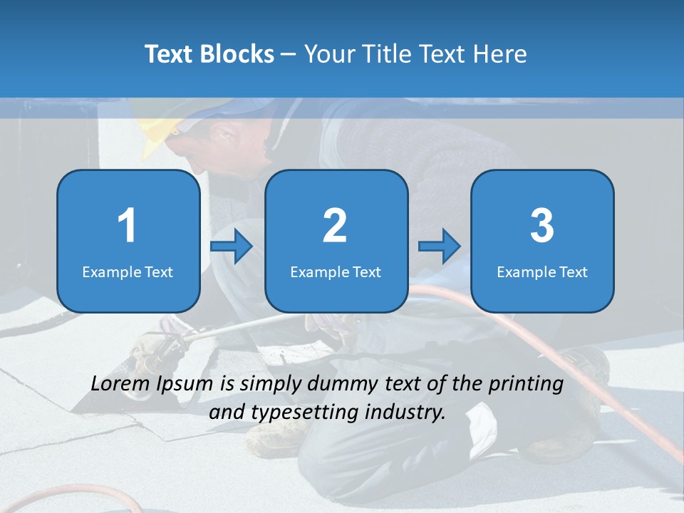 A Man Working On The Roof Of A Building PowerPoint Template