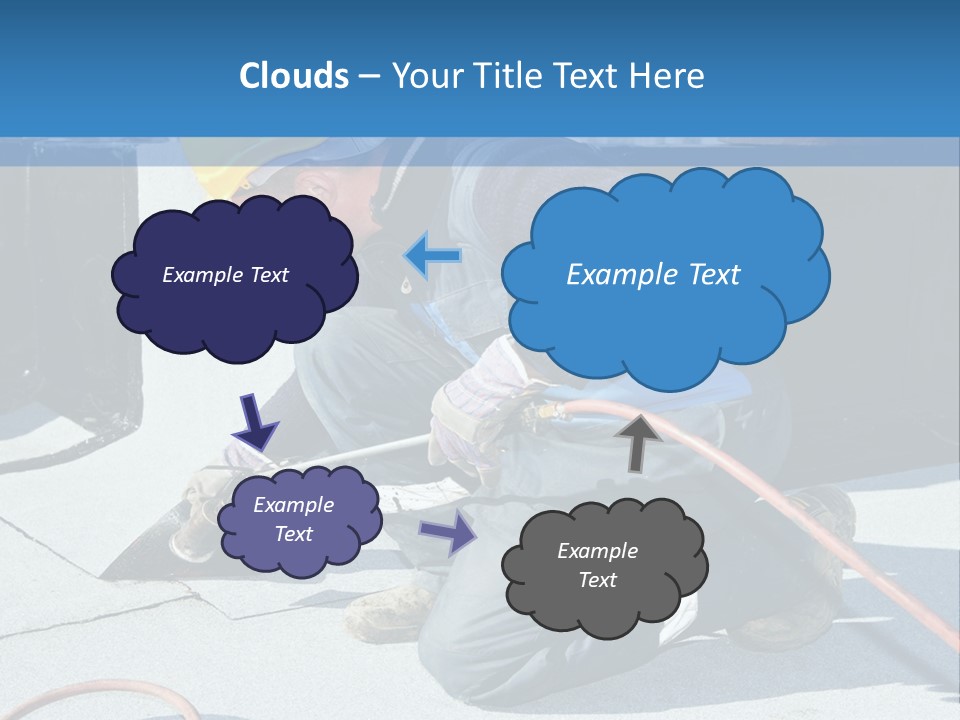A Man Working On The Roof Of A Building PowerPoint Template