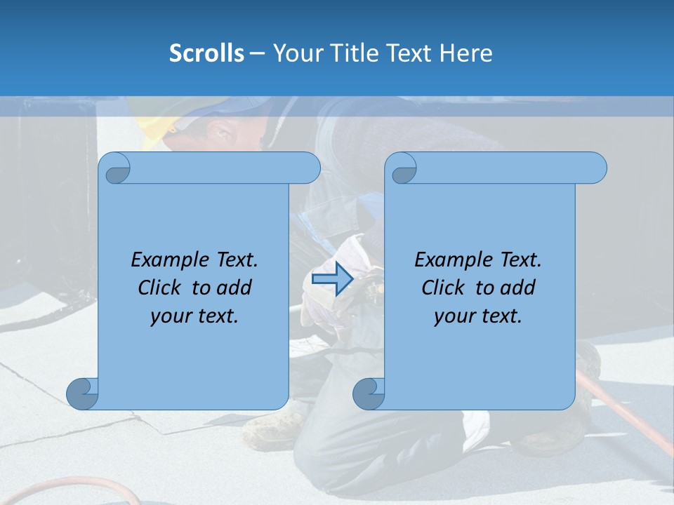 A Man Working On The Roof Of A Building PowerPoint Template