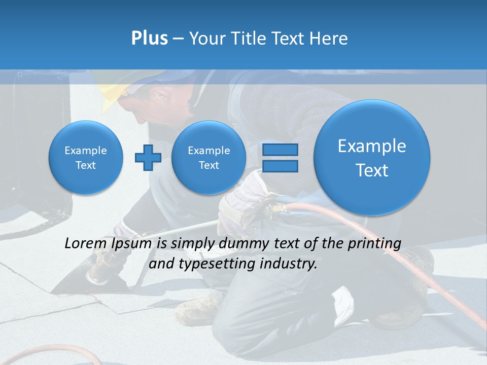 A Man Working On The Roof Of A Building PowerPoint Template