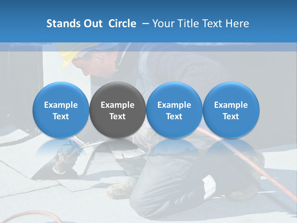 A Man Working On The Roof Of A Building PowerPoint Template