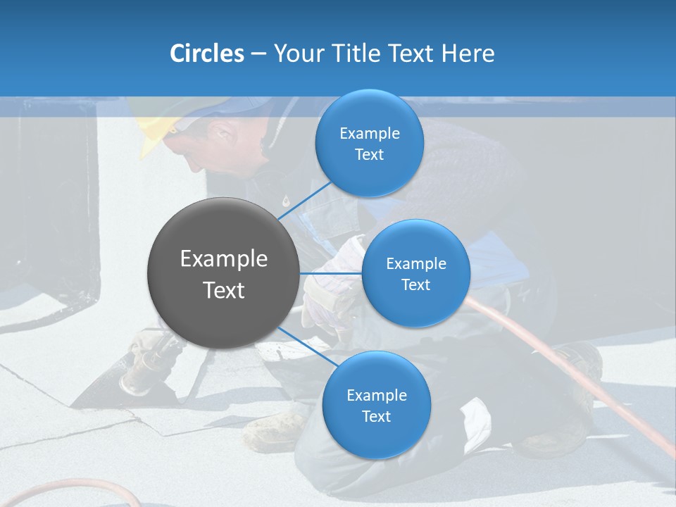 A Man Working On The Roof Of A Building PowerPoint Template