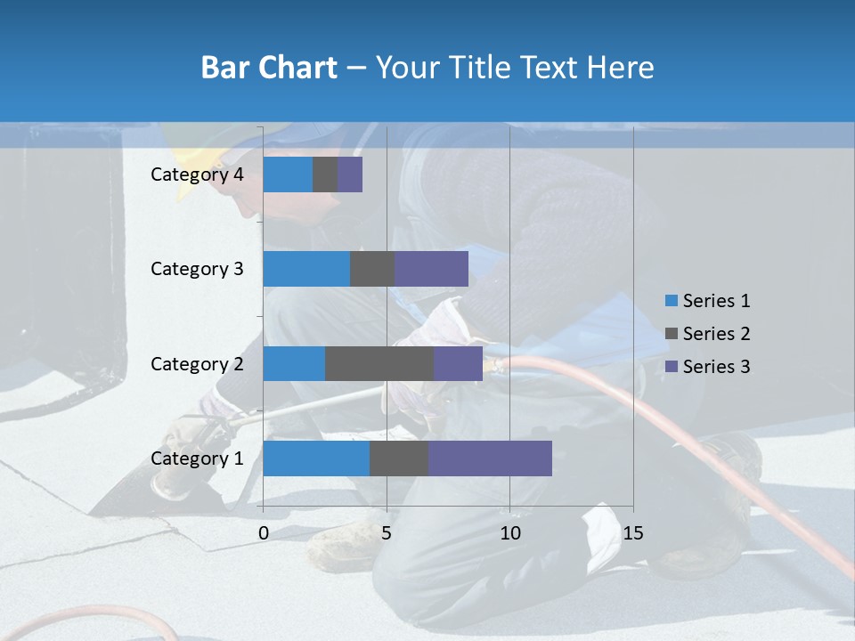 A Man Working On The Roof Of A Building PowerPoint Template