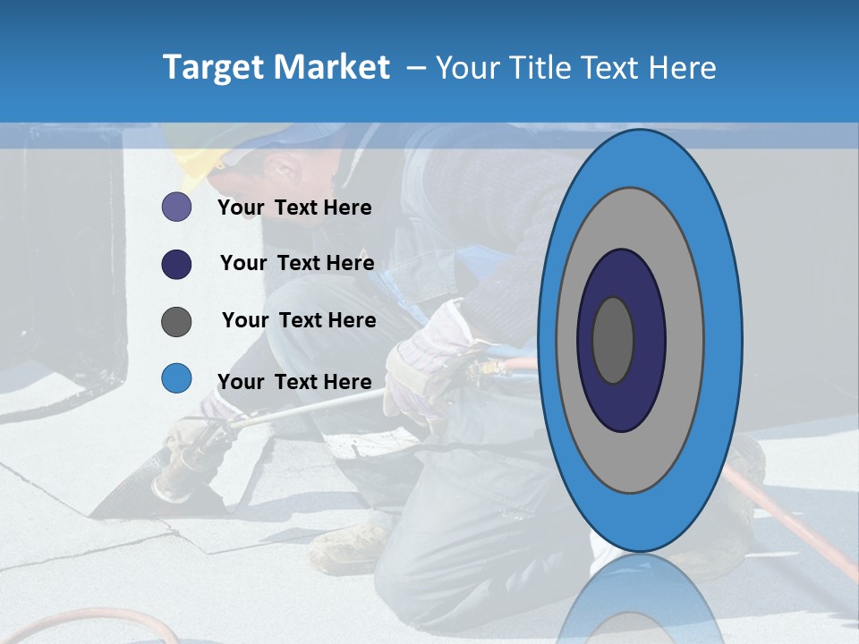 A Man Working On The Roof Of A Building PowerPoint Template