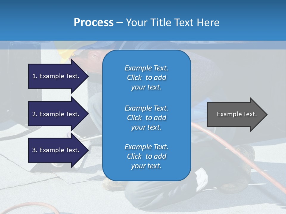 A Man Working On The Roof Of A Building PowerPoint Template