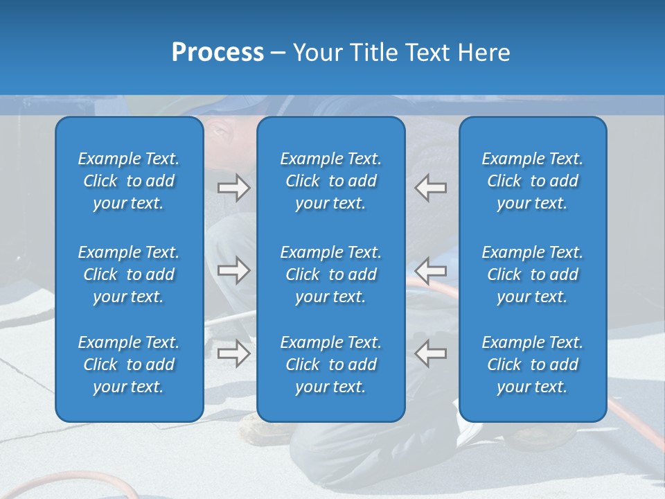 A Man Working On The Roof Of A Building PowerPoint Template