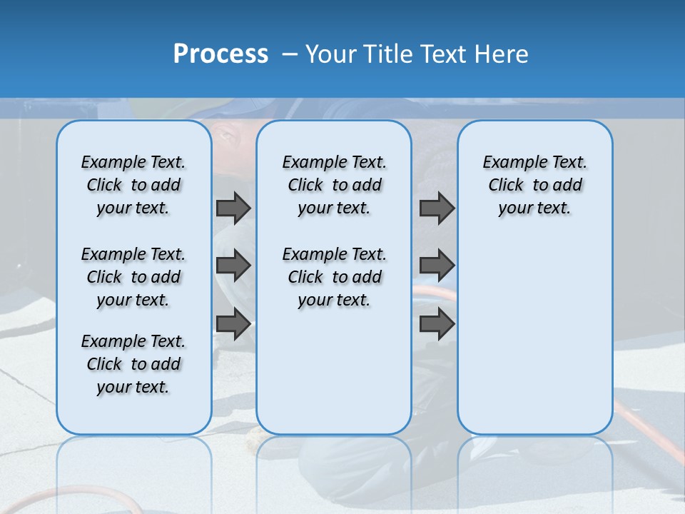 A Man Working On The Roof Of A Building PowerPoint Template
