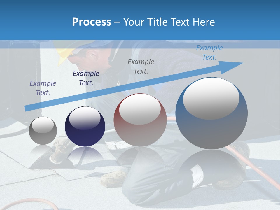 A Man Working On The Roof Of A Building PowerPoint Template