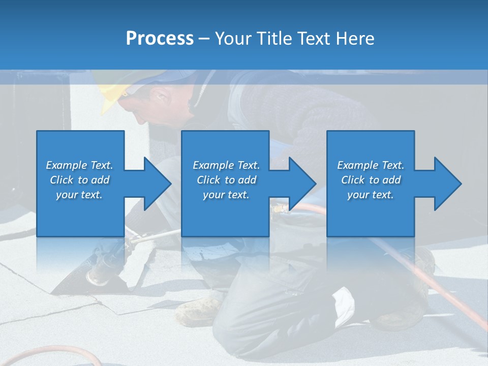 A Man Working On The Roof Of A Building PowerPoint Template