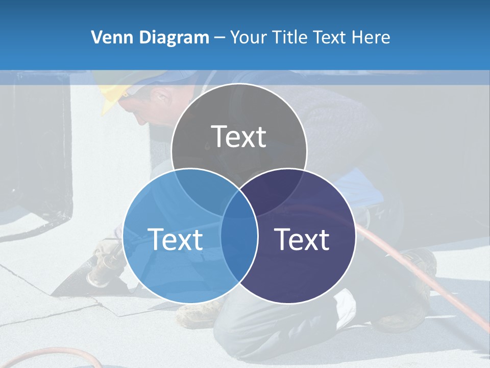 A Man Working On The Roof Of A Building PowerPoint Template