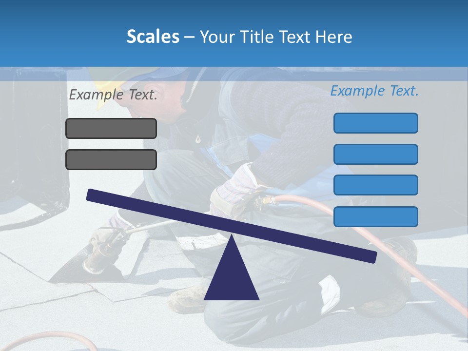 A Man Working On The Roof Of A Building PowerPoint Template