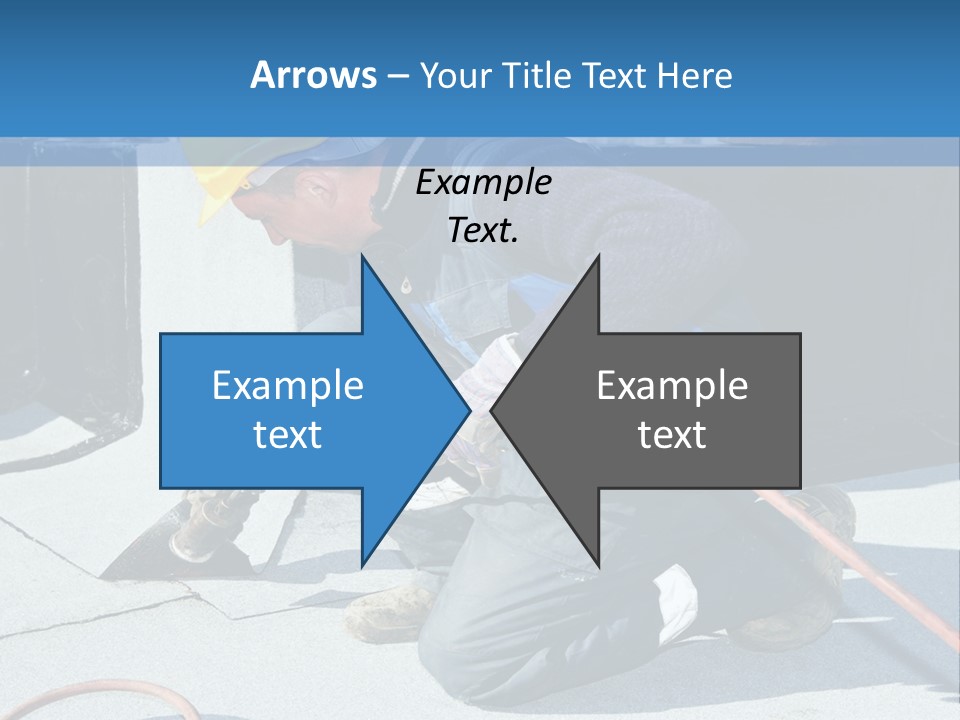 A Man Working On The Roof Of A Building PowerPoint Template
